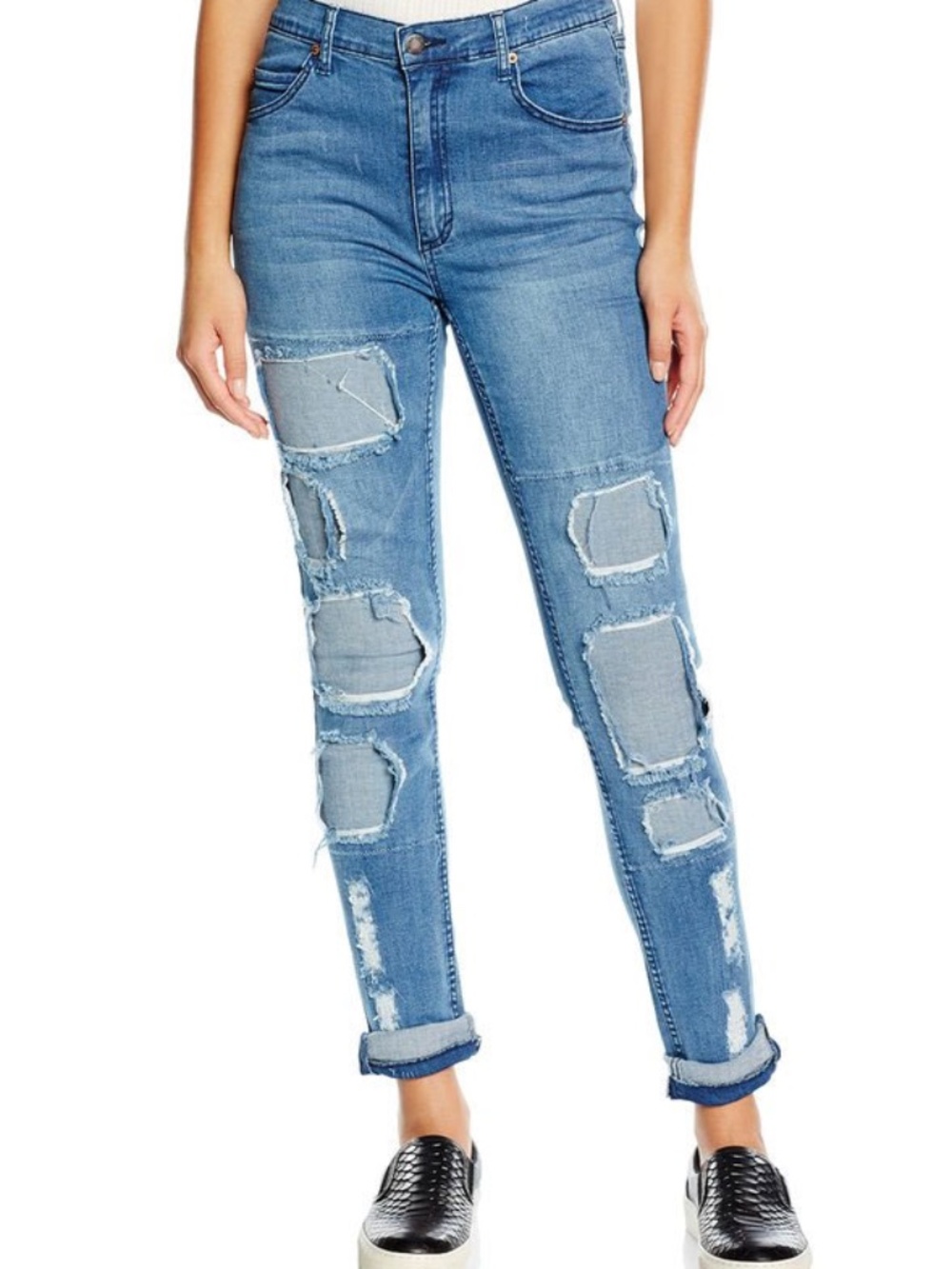 CHEAP MONDAY Women's Second Skin Hi Rise SKINNY JEANS - Innocence Blue W25 / L32